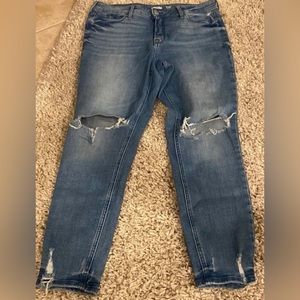 Old Navy Rockstar High Rise Super Skinny Stretch Distressed Jeans Size 10